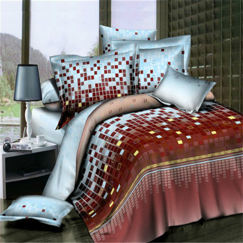 Foreign Trade Four-Piece Bedding Set Polyester Cotton Personality 3D Large Oil Painting Four-Piece Bedding Set Wholesale Starry Light Bright 2 Colors