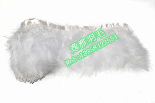 Factory Direct Sales Full Flannel Edge， Various Colors Turkey Feather Cloth Belt， full Velvet Feather Accessories Lace 2 M/Strip 