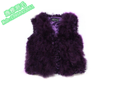 12.12， Welcome Double Twelve， Yiya Fur，% Real Fur Feather Vest Nightclub Popular One Piece Free Shipping， Multi-Color Optional