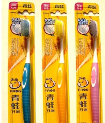 Frog Toothbrush 666a Ultra-Fine Super Soft Cleaning Soft Bristle Adult Toothbrush