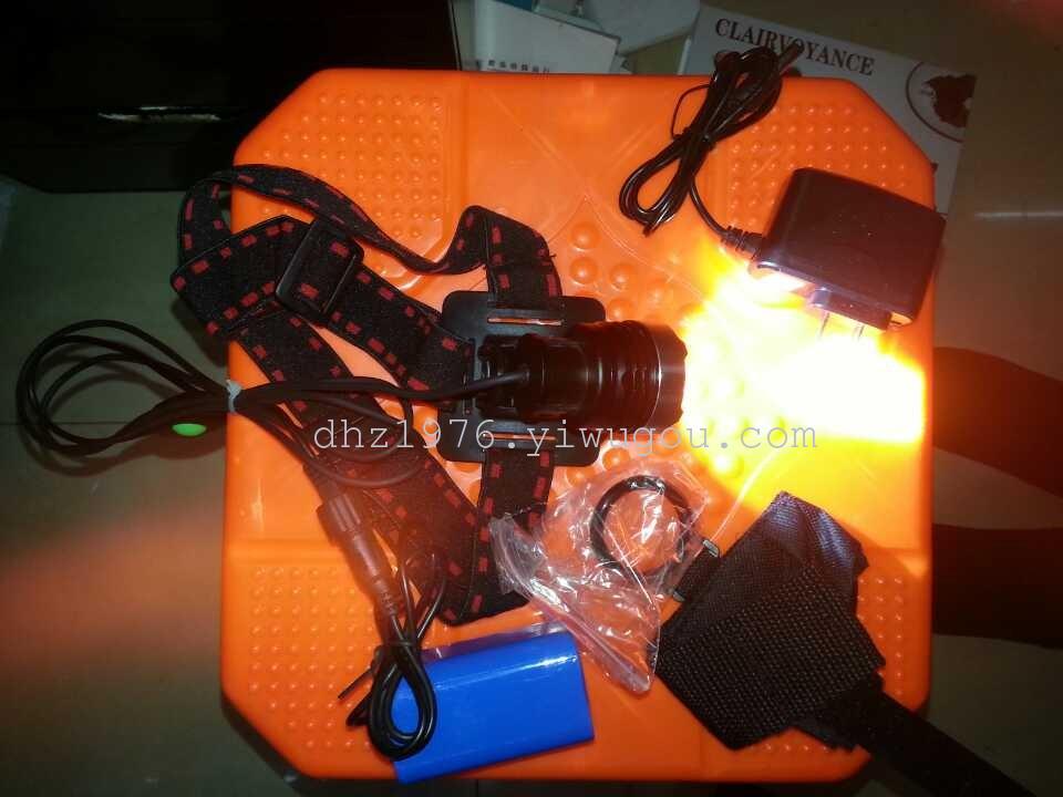 XQ-9 bald lamp T6 light 10W light fishing lamp, light with four 18,650 batteries bicycle headlight,