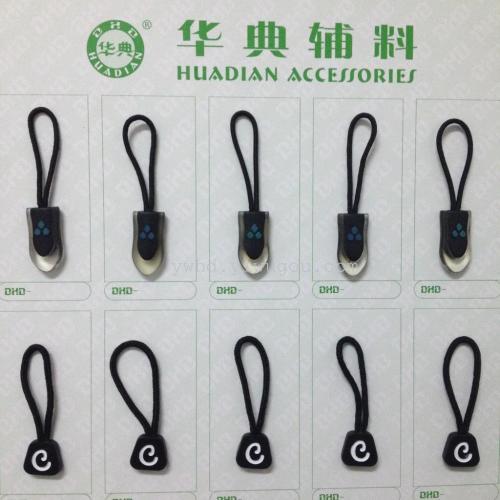 VC Environmental Protection Injection Molding Accessories Two-Color Transparent Rope Zipper Head Pull Tail Pull Piece 