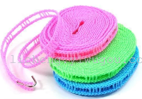 Non-Slip Nylon 5M Clothesline Windproof Rope Plastic Clothesline
