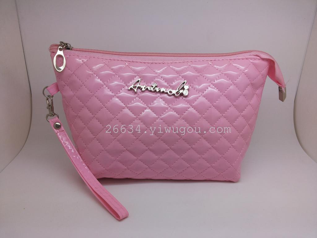 Factory direct embroidered rhombic handbag leather multifunction wallet