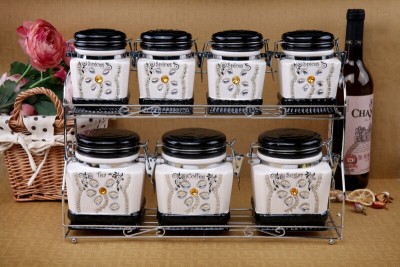 Continental set of 7 wholesale ceramic canister canister factory direct Tea Caddy