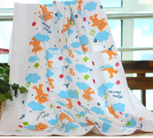 New Baby Double-Layer Honeycomb Gauze Bath Towel Towel Blanket Children‘s Quilts Baby Baby Gauze Bath Towel 60 * 120cm