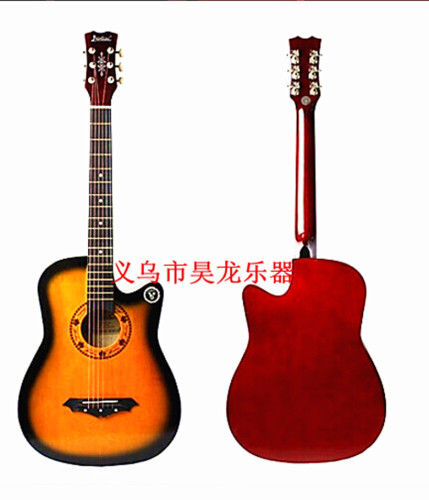 musical instrument 38-inch guitar with 2 eq colors black red blue pink white natural color sunset color