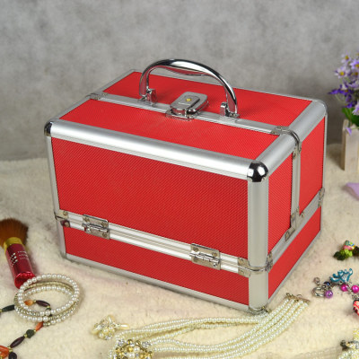 Guanyu spot wholesale double aluminum professional cosmetic case bulk jewelry box cosmetic Kit
