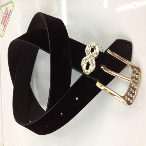 point diamond pin buckle belt with soft touch women‘s fashion belt