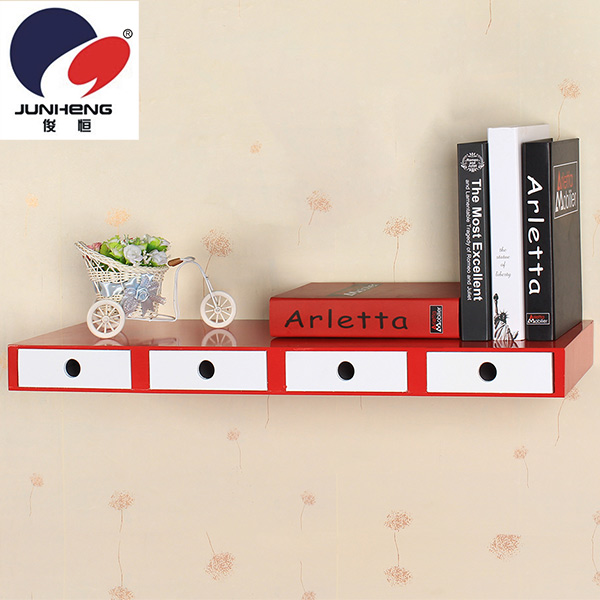 Supply Light Painted Wooden Shelf Rack Wall Mounted Four Drawer