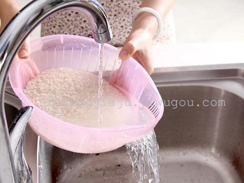 plastic fashion rice washing screen water filter rice washing basin rice washing machine rice washing basket vegetable washing basin rs-4356