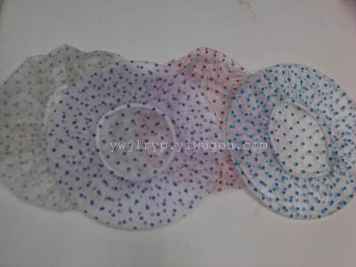 Factory Direct Sales Pvc Small Dot Shower Cap