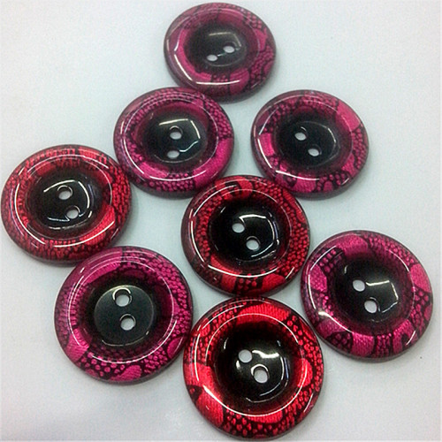 Resin High-Grade Plastic Clothing Button Overcoat and Trench Coat Button Transparent Button Two Eyes Four Eyes Wide Edge Thin Edges