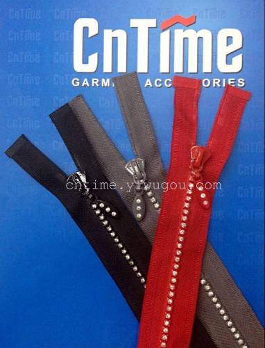 Diamond Zipper Spot Supply No. 5 Rhinestone Zipper Decorative Zipper Open End Opening Zipper