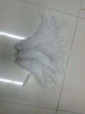 White cock tail hair white-tailed headgear accessories 30-35CM black feathers dyed