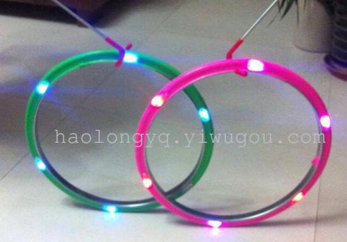 Musical Instrument New Color Flash Hoop Rolling Color Rolling Iron Ring Parent-Child Toy