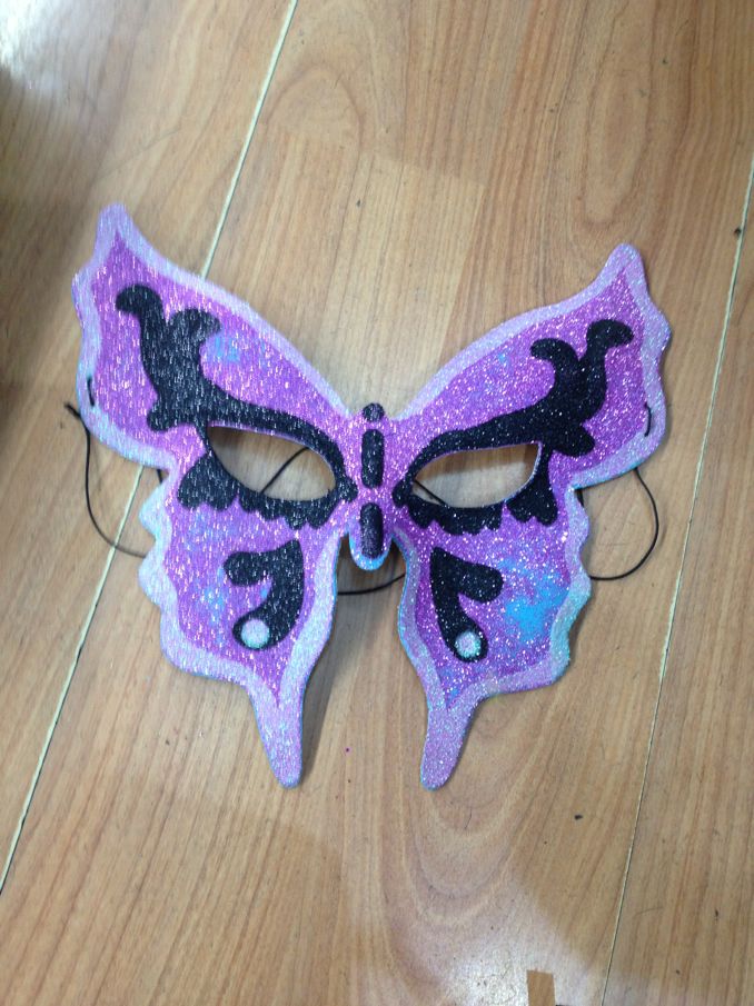 蝴蝶面具, 新款面具 喷彩蝴蝶面具 时尚面具