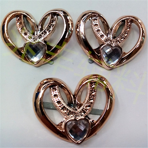Plastic Electroplating Buckle shoes Flower Heart-Shaped Diamond Bags Shoes Dress Flower Sandals Hole Shoes Flower Bow Rose 