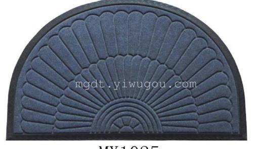 shida rubber brushed belt edge embossed semicircle 40*60 floor mat