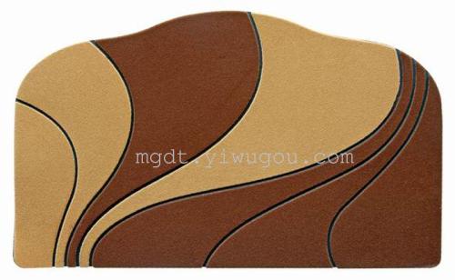 Shida Rubber Flocking Semicircle Two-Color Non-Slip Super Durable Floor Mat 45 * 75cm