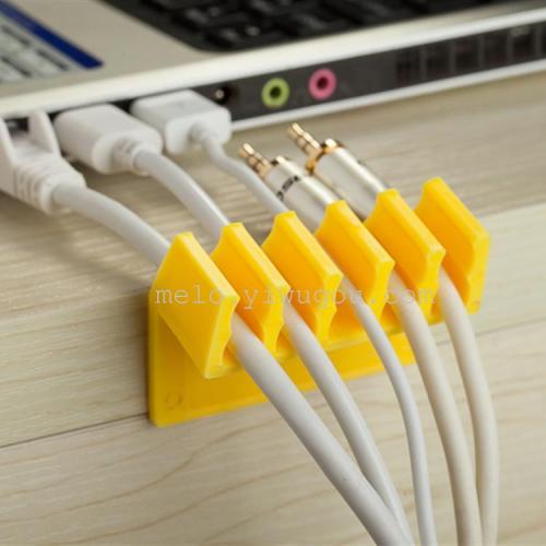 five-bit trunking desktop network cable fixing cable organizer organizing box wire holder hub