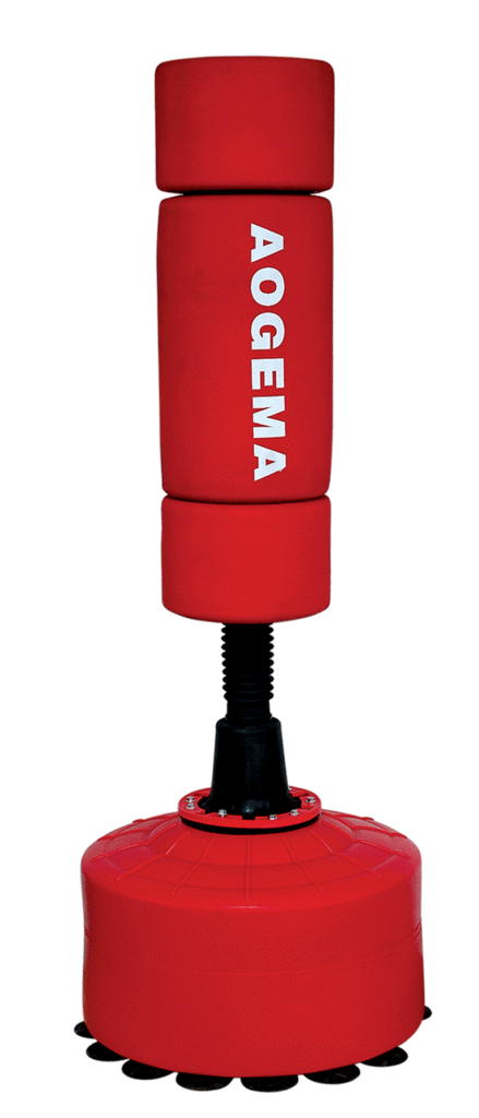 red boxing frame with suction cup boxing sandbags