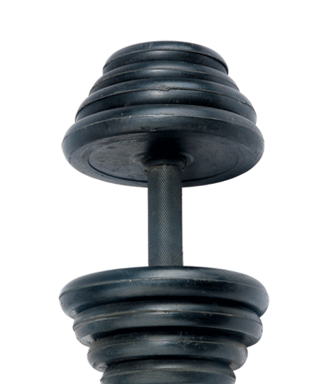 black plastic dumbbell with good quality and low price