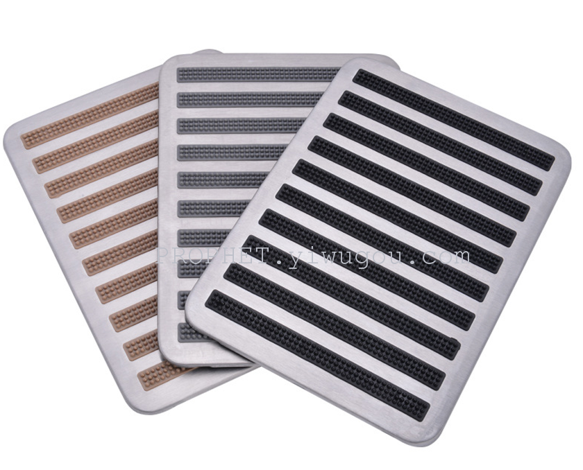Straight wire stainless steel anti-slip pedals foot pedal car mats anti-slip pedals rear plastic cli