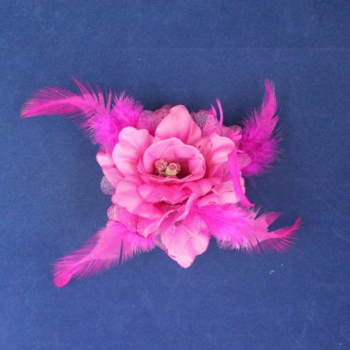 Korean Feather Corsage Yiwu Flower Corsage Pin Foreign Trade Feather Headdress Flower Hair Ring Hat Flower Wholesale 