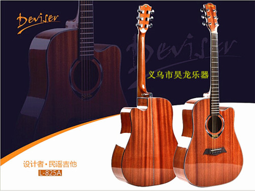 musical instrument guitar 41-inch folk designer l-825 full sapele guitar light guitar