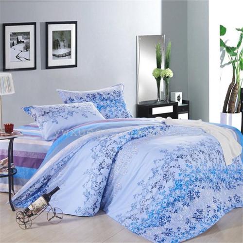 New Home Textile Bedding in Spring and Summer New Cotton Four-Piece Bed Sheet Quilt Cover Pillowcase