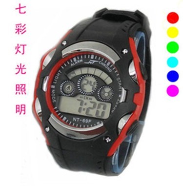 Js-6911 electronic watch 7-color electronic watch