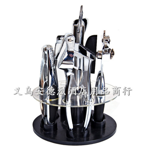 [new 2013] ideal gift for business gifts high-end imitation wood grain wine set