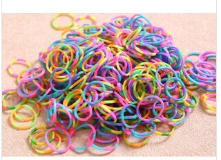Supply DIY silicone rubber band bracelets handmade bracelet Rainbow braided  bracelet rubber band bracelets