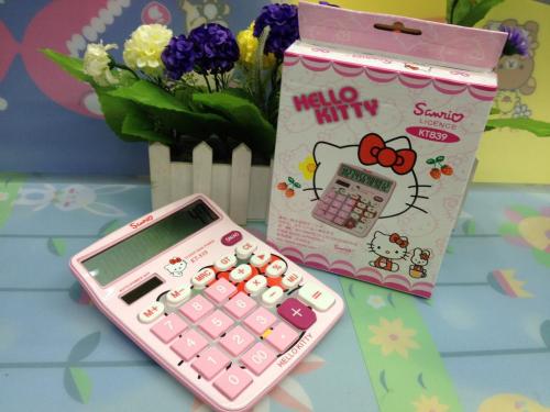 Cartoon Desktop Large Key Computer Hello Kitty Solar Calculator Necessary for Opening a Store
