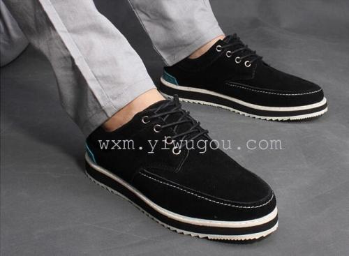 men‘s shoes classic casual sports fashion board shoes korean style suede handmade stitching craft shoes