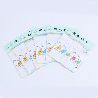 Five pieces of small square towel cartoon kindergarten children's small square towel baby towel spot wholesale goods