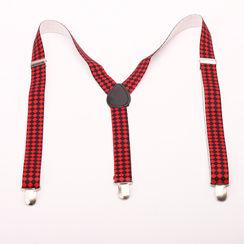professional supply jacquard striped strap red and black diamond plaid strap clip a variety of fashion suspenders wholesale