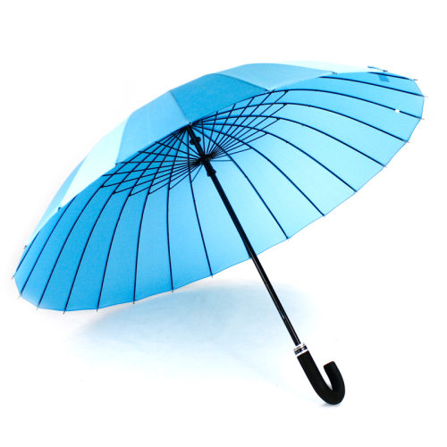 60cm24k long handle umbrella oversized windproof solid color personality umbrella sunny umbrella creative fashion double straight handle umbrella