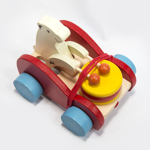 Wooden Toys Children‘s Building Blocks Toy Trolley 002