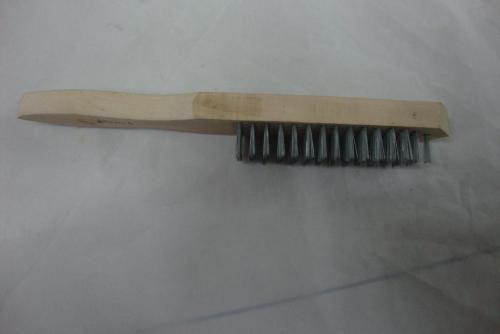 wire brush with wooden handle brush