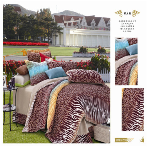 Yiwu Snow Pigeon Korean-Style Factory Best-Selling Plush Thickened Warm Four-Piece Bedding Set
