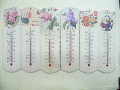 wood thermometer indoor and outdoor household thermometer cartoon glass thermometer paint thermometer