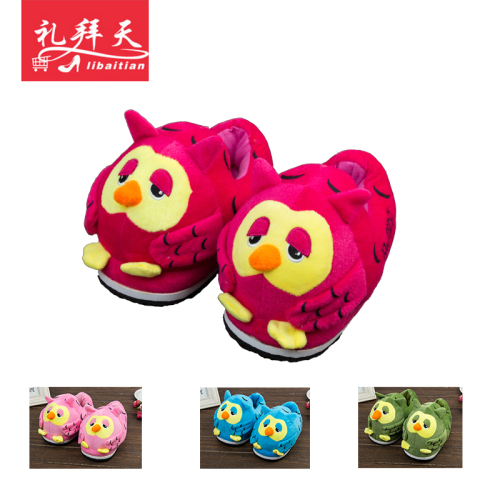 winter popular auspicious owl non-slip animal cartoon thermal adult cotton slippers factory direct supply