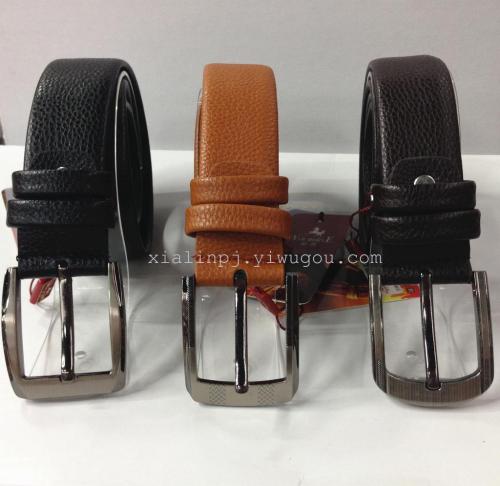 4cm top layer pattern fully covered edge pin buckle belt xia lin