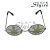 Spot leaf clover glasses retro Plated Round Lens Sunglasses with 012 men and women