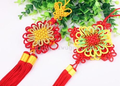 customized exquisite handmade chinese knot rich flower-shaped ornaments chinese style characteristic gift ruyi knot tassel wholesale