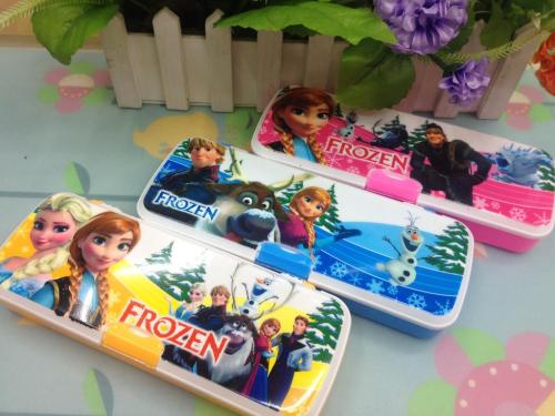 Frozen Cartoon Stationery Box Multifunctional Plastic Student Pencil Case 57