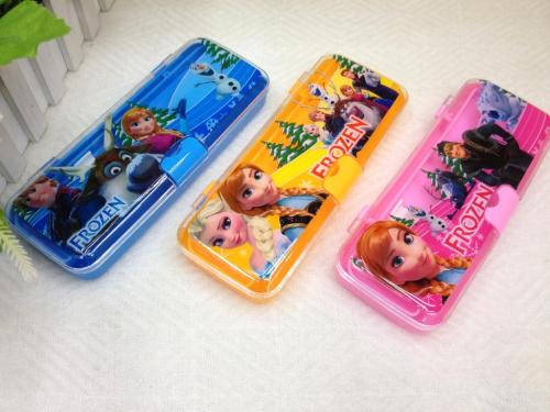 Factory Direct Sales Creative Frozen Princess Stationery Box Double Layer Pencil Case 60