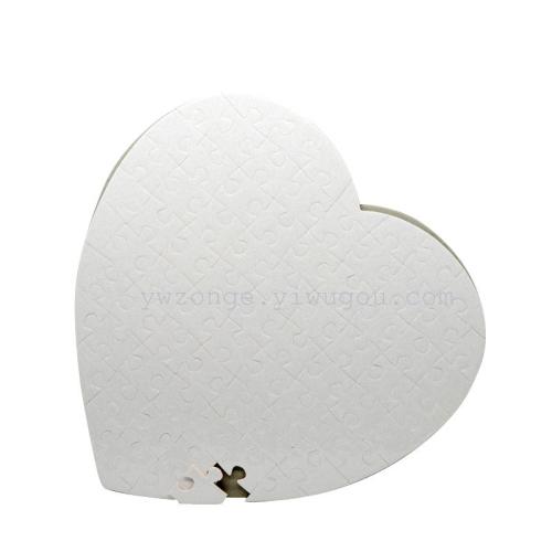 Thermal Transfer Blank Puzzle Heart-Shaped Consumables Wholesale DIY Puzzle Personalized Gift